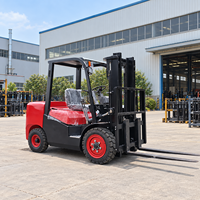 Chariot élévateur diesel 3t de haute qualité conforme aux normes EPA EA, 4 roues motrices, hydraulique, petit rayon de braquage pour tous les terrains accidentés