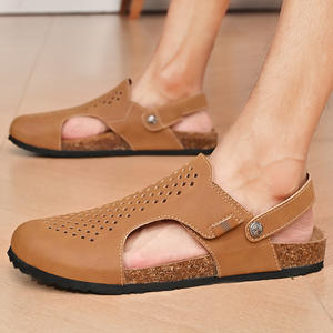 Nuevas Sandalias de Hombre 2026, Tipo Pantuflas, para Verano, Uso en Exteriores, Cuero Genuino Suave, Versátiles, con Suela Gruesa, a la Moda - Product Image 2