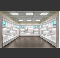 Hochwertiges Holz-Schönheitssalon-Supermarkt-Regal Vitrine mit Beleuchtung für Make-up-Kosmetik und Nagelstudio-Nutzung