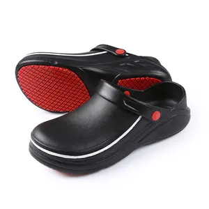 Venda quente Eva Resistente À Sujeira Fácil Limpeza Anti Slip Oil Proof Hotel Kitchen Men Chef Clog Sapatos