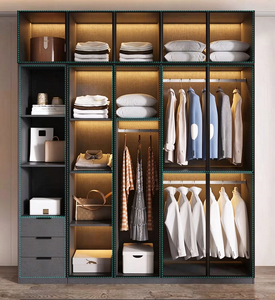 Armario de Madera en Oferta, Armario para Ropa, Cajonera, Organizador de <span class=keywords><strong>Dormitorio</strong></span>, Armario Grande para Uso Doméstico - Product Image 4