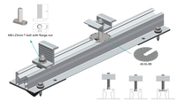 Trapez Metal Çatı Oluklu Çatı PV Montajı için Güneş Enerjisi Montaj Sistemi Mini Raylı Önceden Kesilmiş Braket Alüminyum ART SIGN OEM/ODM