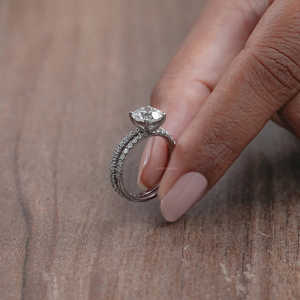 Juego de puntas de corte redondo de lujo hecho a mano personalizado 18K 14K oro puro diseño de lujo anillos de novia de boda a los precios más bajos OEM ODM - Product Image 2