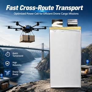 Sel Baterai Pouch 3.7V 52Ah Baterai Drone Tahan Lama Baterai Lithium 33000mAh 400Wh/kg Sel Baterai Drone Logistik Semi-solid State - Product Image 5