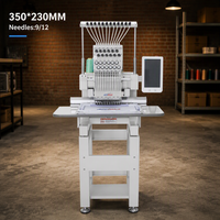 Machine à broder informatisée REVHON pour petit atelier, 12 aiguilles, pour vêtements et cuir