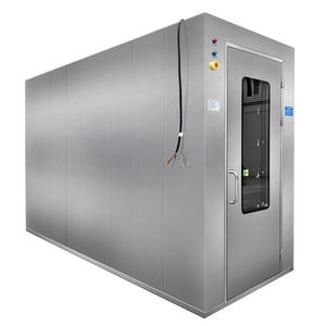 새 공장 직판 스테인리스 스틸 자동 슬라이딩 도어 에어샤워룸 조절식 에어 노즐 터널 디자인 HEPA H13/H14 - Product Image 4