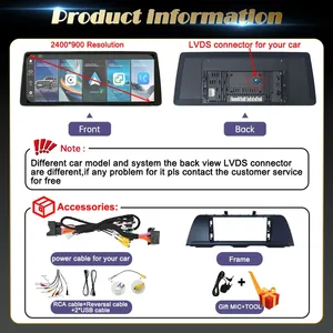 Reproductor multimedia para coche con sistema Linux de 12.3 pulgadas para BMW Serie 5 F10 F11 2011-2017 CIC NBT, Carplay inalámbrico, Android Auto y navegación. - Product Image 6