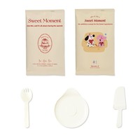Ensemble de vaisselle jetable en plastique de qualité alimentaire, multi-usages, luxe, assiettes en forme de larme, fourchettes, cuillères, personnalisable