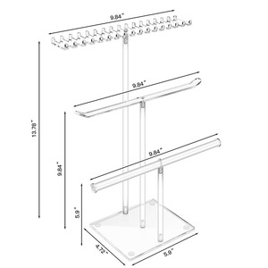 Hot Bán Trong Suốt Acrylic Vòng Cổ Tổ Chức Vòng Đeo Tay Vòng Trang Sức Hiển Thị Đứng Rõ Ràng Bông Tai Hiển Thị Giá - Product Image 6