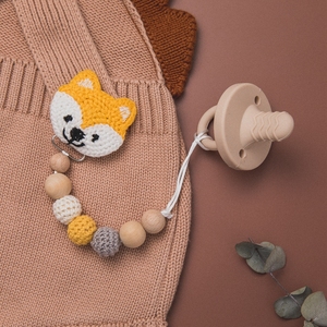 <span class=keywords><strong>Protection</strong></span> De l'environnement Haute Qualité Couleur Fait Main Crochet Attache Tétine Bébé Cadeau Forme Animale Attache Tétine - Product Image 4