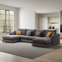 Canapé modulaire en plumes minimaliste nordique, canapé design italien, ensemble de canapés pour la maison, salon, meubles de maison, canapé en forme de U