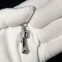 Pendentif Croix en Argent S925 de Haute Qualité, Entièrement Sertie de Moissanite Couleur D VVS, Pendentif Chrétien Givré, Passe le Testeur de Diamant, OEM, Livraison Rapide