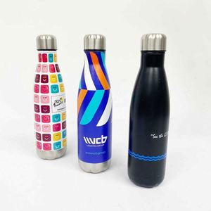 Botella de Agua Personalizada Promocional de Acero Inoxidable Ecológica, Duradera y de Varios Tamaños para Eventos y Regalos - Product Image 1