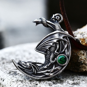 Colgante de cobre con cadena de bambú y diamantes de Beier Foreign Trade, con diseño de Pterosaurio Satán - Product Image 1