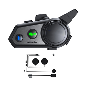 Auriculares Intercomunicadores para Casco de Motocicleta Q18, <span class=keywords><strong>Kit</strong></span> de Llamadas <span class=keywords><strong>Manos</strong></span> <span class=keywords><strong>Libres</strong></span>, Reproductor de Música, Auriculares Inalámbricos para Casco para Conducir - Product Image 6