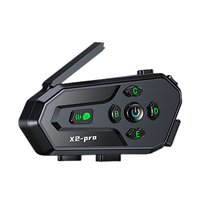 Headset Komunikasi Audio Helm Motor X2-Pro, Interkom Mesh 6 Orang, Headset Nirkabel Pintar untuk Pengendara