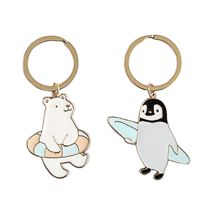 Custom LOGO 3D Metal Keychain Vintage Cartoon Style Durable Zinc Alloy Iron <b>Keyrings</b> Wholesale Cute Animal Key Tag <b>Ring</b> - Product Image 2