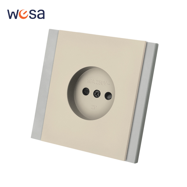 New Design WESA EU Factory Direct Price Skin-like Smooth 1 Socket Electrical Socket 16A 250V Wall Sockets for Home