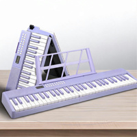 Teclado Electrónico Portátil Plegable de 61 Teclas, Piano de Plástico para Viajes, Instrumentos Musicales con Batería Recargable, Venta al Por Mayor de Fábrica