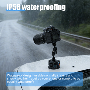 Support à ventouse électrique en alliage d'aluminium avec écran LCD intelligent, étanche, autonomie de 120H pour caméras d'action et smartphones - Product Image 4