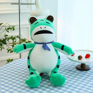 Hot Custom Wholesale Frog Mascot Animal Stuffed Plush Figure Toy Simulation Green Frog Plush Doll Animal Toy Plushie Peluche