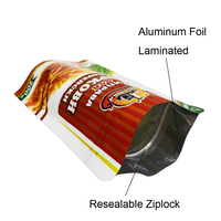 Sachets d'emballage Doypack personnalisés en aluminium avec fermeture éclair pour aliments frits et épices, impression numérique, sachets à fond plat