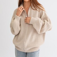 Pull cardigan en tricot surdimensionné décontracté pour femmes, logo personnalisé, vente en gros, automne, nouveau pull à manches longues, fabricant de hauts