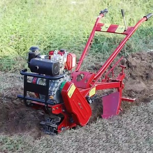 Motoculteur à essence rouge, mini-motoculteur agricole, machine de travail du sol rotative, facile à utiliser - Product Image 1