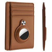 Dompet Kulit Asli Tipis untuk Kartu Kredit & ID Bisnis, Grosir Pabrik, Dilengkapi Slot Pelacak Airtag & Fitur Temukan Barang Saya (Find My)