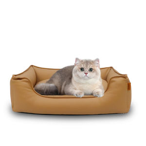 Luxuriöses Rechteckiges Haustierbett Premium Indoor Katzen- und Hundenest mit Kunstleder Komfortables Kunstfell Jetty-Bett - Product Image 1