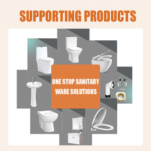 Toilette murale suspendue de style européen WC monobloc bon marché avec cuvette en céramique P-Trap pour lavabo de salle de bain - Product Image 6