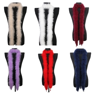 Vente en gros de garnitures en plumes de marabout noires et blanches, écologiques et élégantes, pour sacs - Product Image 1