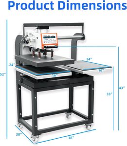 Nueva Prensa Térmica Automática Hidráulica de Doble Estación 40*60 para Sublimación de Camisetas y Prendas, Impresora DTF - Product Image 2