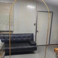 Arche en métal doré personnalisable de 7,2 pieds et 6 pieds Cadres en fer Fournitures de fête pour décoration de fond d'anniversaire et de mariage Ensemble de 3 pièces
