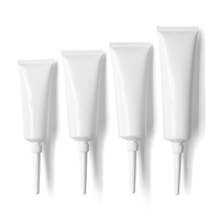 Emballage cosmétique en plastique PE de 100ml au toucher doux Tube de crème pour les yeux Bouchon à vis Motif à presser Impression numérique Soins de la peau