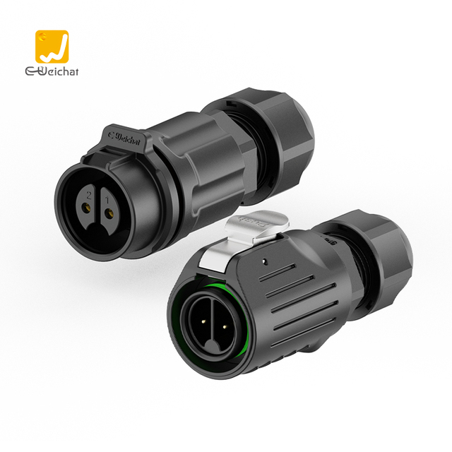 LP 16 Male Female Plug Connector Waterproof 2 Pin Panel Mount Connector Electric Wire Waterproof Plug Connector