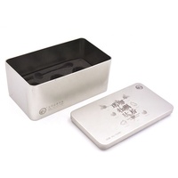 Offre Spéciale : Boîtes Rectangulaires Personnalisées en Fer Blanc avec Couvercle, Matériaux Recyclés, Finition Métallique Brillante, Épaisseur 0,23 mm, Qualité Alimentaire, avec Inserts en Mousse