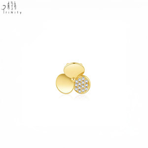 Tremendous Quality Wholesale Manufacturer Export Lucky Clover Design Jewelry 18K Solid Yellow Gold Real Natural Diamonds Jewelry - Product Image 5