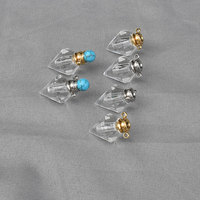 Bouteille miniature sculptée en cristal en forme de riz, flacon de parfum, pendentif pour cheveux de bébé, breloque pour bracelet et collier, forme conique