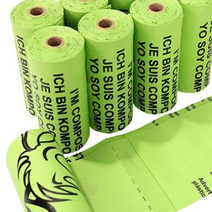 Sacs à déjections canines biodégradables à 100 %, durables, écologiques, imprimés sur mesure OEM pour chiens - Product Image 3