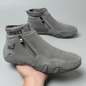 Botas de Hombre de Diseño de Lujo, Estilo Retro, Superventas Transfronterizas, de Cuero Genuino, <span class=keywords><strong>Tallas</strong></span> Grandes, de Caña Alta, Resistentes a la Abrasión - Product Image 4