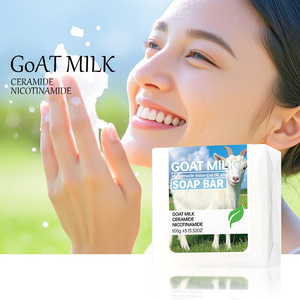Jabón de Leche de Cabra con Niacinamida de Alta Calidad, Jabón de Baño Limpiador con Aceite Esencial, Jabón de Baño Hidratante con Ceramida Hecho a Mano - Product Image 1