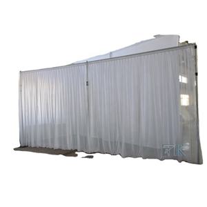 Support de toile de fond de mariage avec rideaux en mousseline et ensembles de tubes portables - Product Image 1