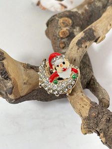 Mini Pinza de Pelo Navideña con Diseño de Santa Claus, Medias Navideñas, Aloe Vera y Perlas de Imitación, Pequeña Pinza de Tiburón para Niñas, Accesorios Decorativos para el Cabello de Navidad - Product Image 3