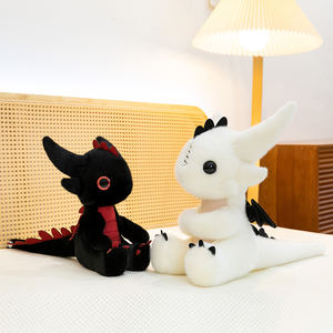 Nuovo Creativo Peluche Drago Volante Piccolo, Bambola Bianca e Nera, Cuscino Decorativo, Regalo, Giocattolo Animale Imbottito a Forma di Drago - Product Image 2