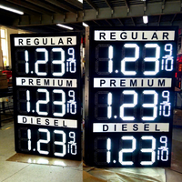 Module de chiffres numériques de couleur blanche de 12 pouces, affichage LED à 7 segments pour enseignes de prix du pétrole, télécommande de signalisation de prix du gaz