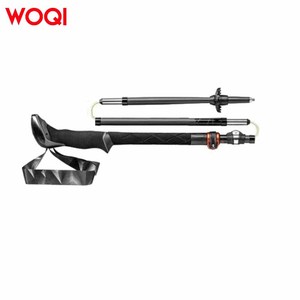WOQI Bâtons de ski en fibre de carbone pour le trekking et la randonnée Accessoires de plein air en gros avec poignées de sangle et bâton de panier - Product Image 2