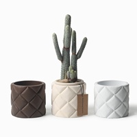 Petit pot à fleurs en céramique de style nordique pour plantes succulentes et Monstera Deliciosa avec décorations d'animaux