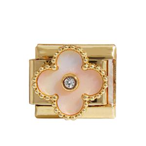 Module Charms Gold Exquisite Accessory Patch DIY Interlocking Fashion Bracelet Jewelry Unisex Gift Zinc Alloy Crystal Rhinestone - Product Image 2