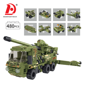 Set di Costruzioni Veicoli Militari 12 in 1, Modellino Fai-da-Te di Camion con Cannone e <span class=keywords><strong>Aereo</strong></span> da Combattimento, Gioco Educativo per Ragazzi - Product Image 1